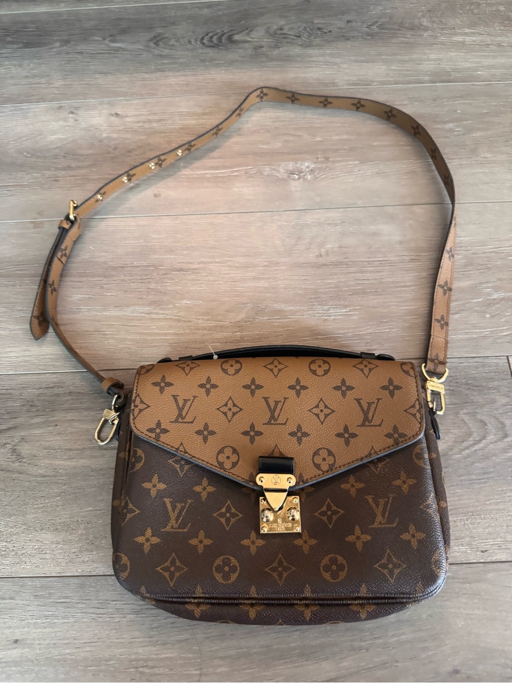 Brown Monogram Two-Tone Crossbody Bag